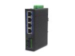 10/100M media converter 1fiber+4RJ45 unmanaged industrial switch with DIN rail
