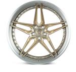 Aluminum Alloy Audi Forged Wheels 6061 - T6 Satin Black Grey Barrel Shape Rim