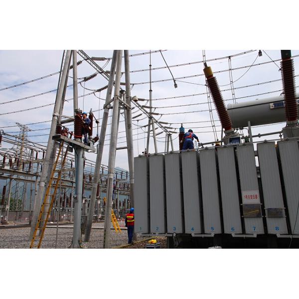 High Voltage Galvanized 220KV Power Transformer Substation Structures Electric Power Pole