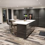 Lacquer Surface Treatment Wooden Cabinets for Customized Veneer Color Kitchen