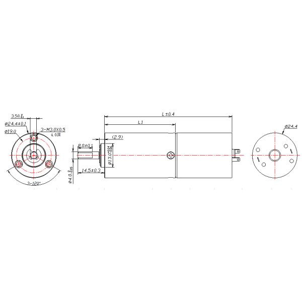 12V 24V DC Low Rpm Plastic Planetary Gearbox For Robots
