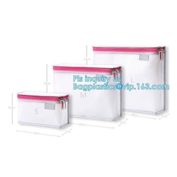 cosmetic mesh zipper bag for promotional gifts and cosmetics, Nylon Mesh Makeup Cosmetic Bag Clear Mesh Make up Cosmetic