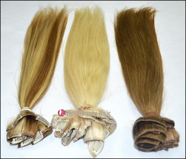 20" Clip in Hair No Shedding Weave Indian Remy Hair Extensions For Women