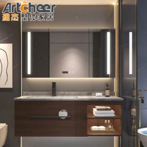 Wholesale Waterproof Rectangle Bathroom Vanity Units / Cabinet Set With Sink And Side Cabinet from china suppliers