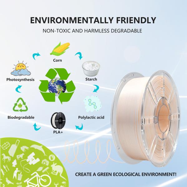 3d Printing Filament 1.75mm PLA+ High Strength Gradient Orange White Filament 3d Printed