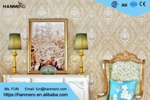 Wholesale European Retro Vintage Wallpaper Non woven with Elegant Floral and Bronzing Treatment from china suppliers