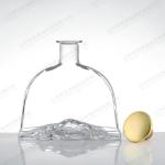 500ml Square Glass Wine Bottle with Cock Shaped Brandy Glass Empty