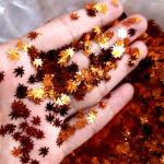 Ready to Ship Customizable Glitter Leaf Christmas Decorations and Garland Diy