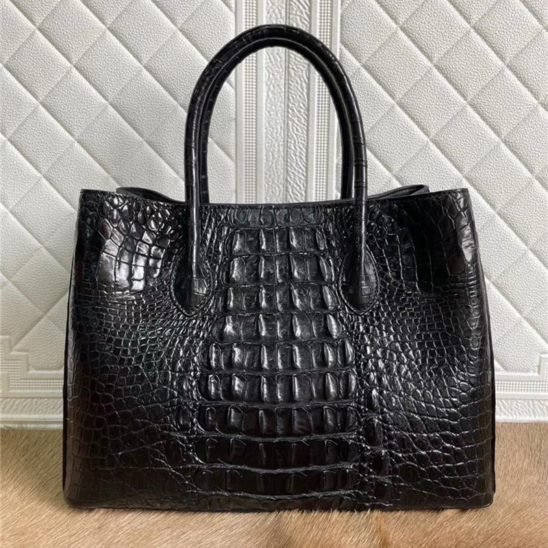 Exotic Crocodile Skin Women Totes Purse Authentic Alligator Leather Lady Large Shoulder Bag Female Working Handbag