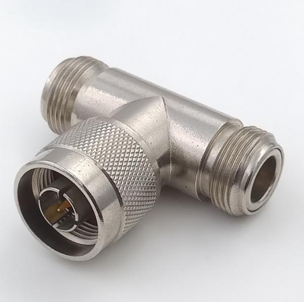 DC 8.5GHz T RF Coaxial Connectors N Type Female To N Male To N Female Straight