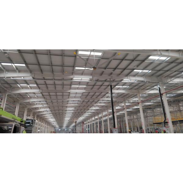 5 Blade Pmsm Motor Hvls Industrial Ceiling Fan Used in New Energy Automobile Byd Factory