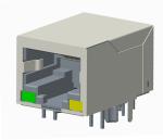 Single Port Tab Up UPOE Rj45 Poe Magjack 1000Base T 90 ° Right Angle L=21.3