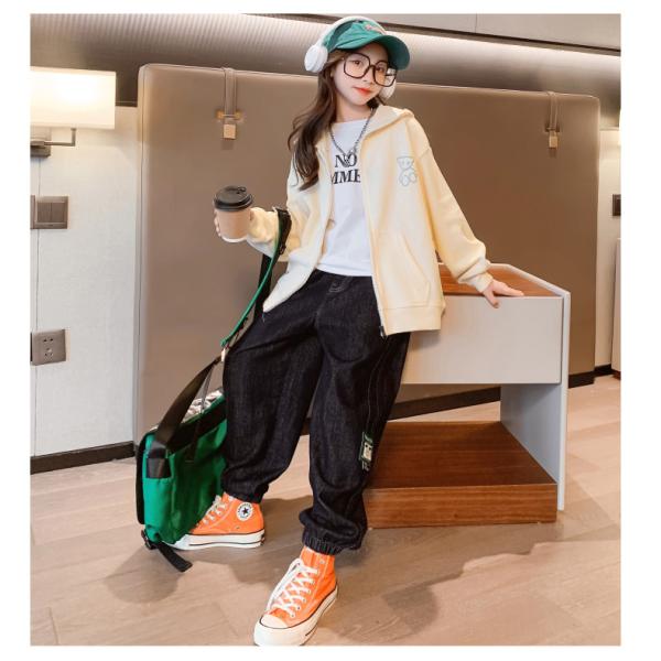 Apricot Black Knitted Cardigan Jacket Bear Print Childrens Zip Up Sweatshirts