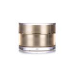 Cosmetic Packaging Plastic Cream Jars Round Shape Custom Printing Logo / Brand