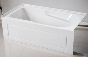 Wholesale cUPC skirted acrylic bathtub sizes three sides double tile flange 4mm pure acrylic sheet from china suppliers