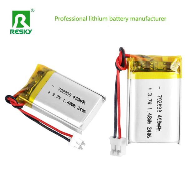 Lithium Polymer Battery Cell LP702030 3.7v 400mAh 1.48wh Rechargeable Batteries For GPS