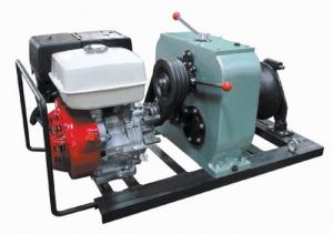 Wholesale Petrol Engine Cable Winch Puller Belt Driven Portable Cable Puller 5T from china suppliers