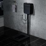 Black Satined Surface Ceramic Squat Toilet Sanitary Ware Washdown WC