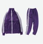 Dry Fitted Striped 100% Cotton Mens Sports Tracksuits High Street Style