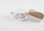 Screw Cap Round Airless Pump Bottles , 15ml Cream Plastic Cosmetic Jars