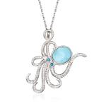 Italian Murano Glass Starfish Pendant In 18kt Gold Over Sterling