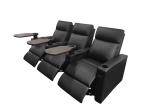 Modern Full Electric Recline Armchair Genuine Leather Home Theater Seating