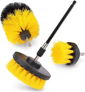 Wholesale 4PC Extrusion Molding Scrubber Drill Brush Set With Extension Rod from china suppliers