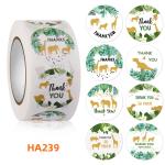 Coated Paper Decorative Seal Label Round Paper Self Adhesive Sticker 2.5*2.5cm
