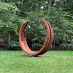 Large Rustic Ring Corten Steel Sculpture Abstract Metal Art Sculptures