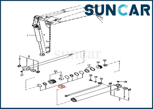 PC70FR-1 Komatsu Excavator YM172187-72770 YM17218772770 Bucket Seal Repair Kit