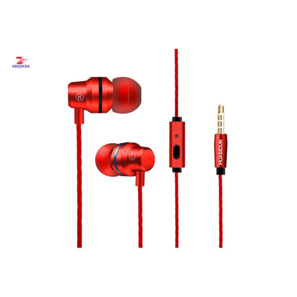 Haozhida small ear buds with mircophone volume control answer calling and ring off earphone with 6 u Speaker Φ10mm