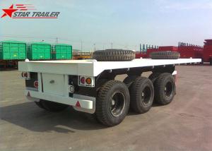 Wholesale Three - Axle 40FT 12 Tires Flatbed Semi Trailer , Flatbed Equipment Trailer from china suppliers