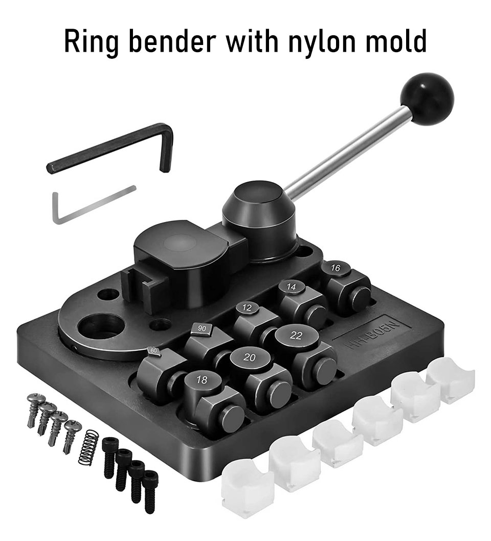 Multi Functional round Jewelry Ring Bender With Nylon Dies
