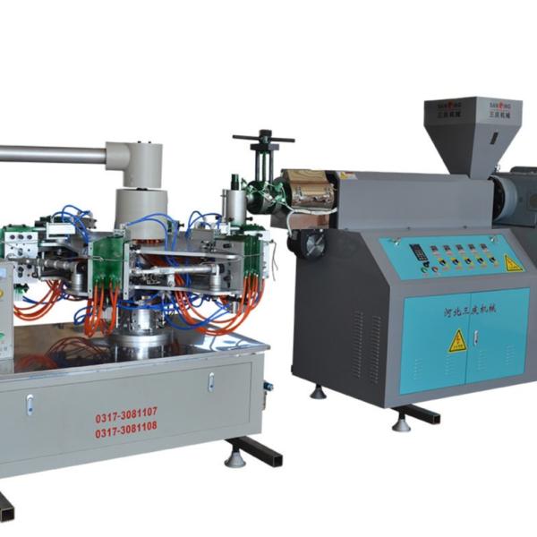 Dia 10cm Plastic Bottle Blow Molding Machine 0.4m3/Min Plastic Tube Making
