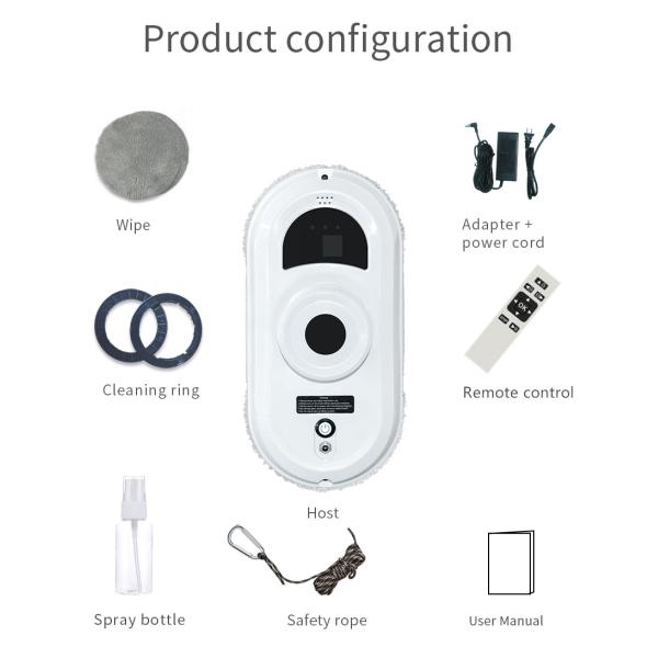 500mAh Battery Capacity Automatic Window Vacuum Cleaning Robot for Hi Rise Exterior