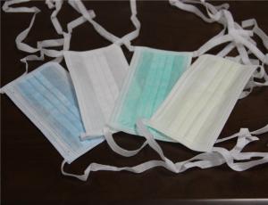 Wholesale 2ply 3ply disposable blue face mask with earloop or tie from china suppliers