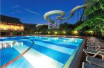 Above ground pool water slide for family interacetive water fun in aqua park