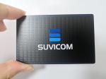 Customized Stainless Steel Matte Black Metal Business Member Card With Color