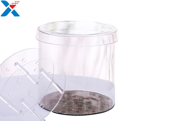 Customized Thickness Acrylic Flower Box Round 11 Rose Containers With Lid