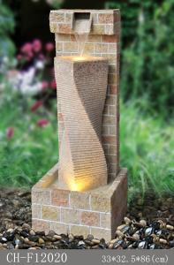 Wholesale Geometry Single Column Stone Fountain Water Feature from china suppliers