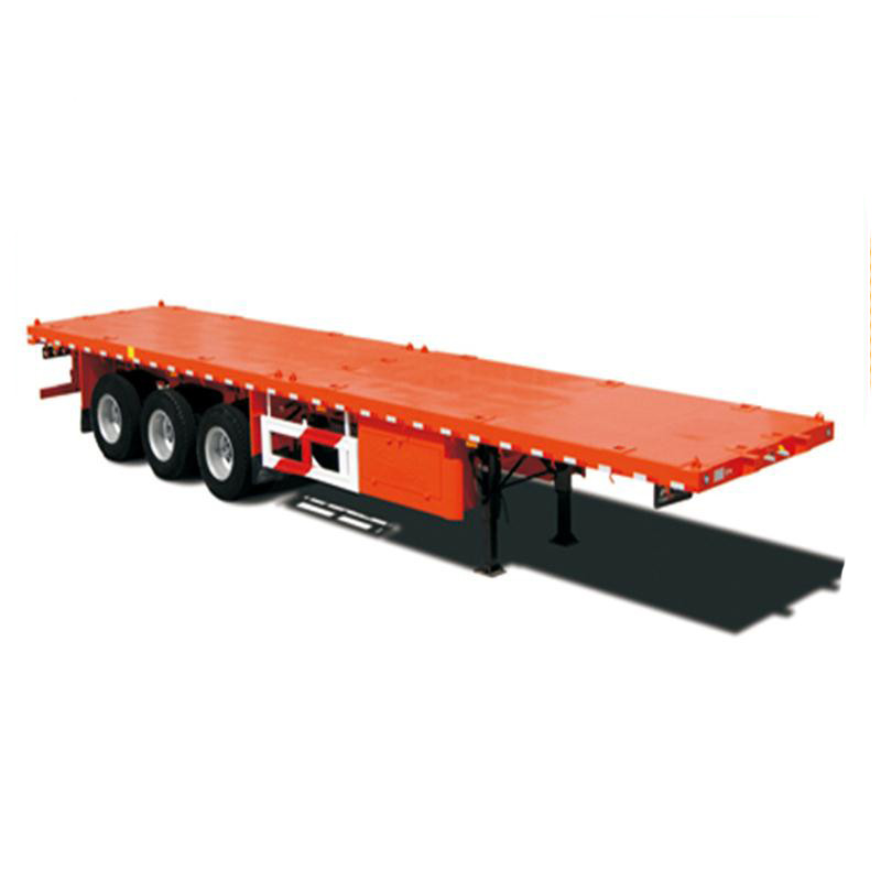 Flatbe Container Transport Trailer Chassis 40 ton ,60ton,