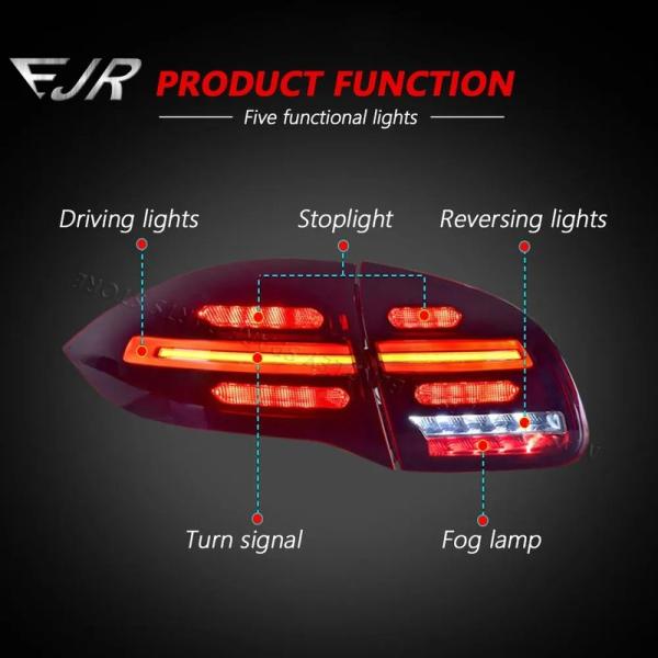 For Porsche Cayenne 958.1 2011-2014 Led Tail Lights Upgraded New Car Taillights