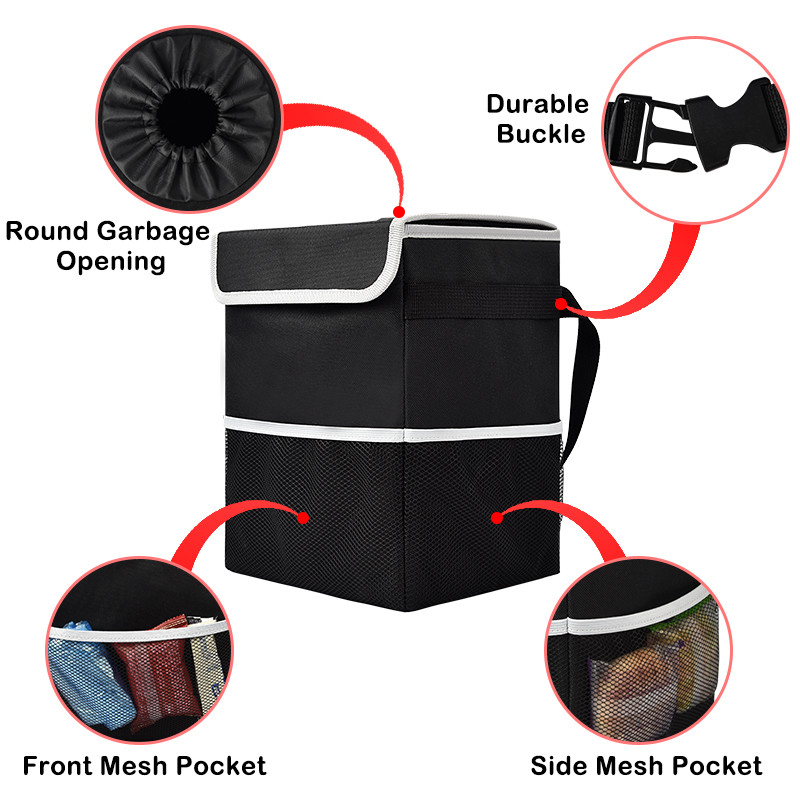 Grocery Car Organizer Bags Waterproof Truck Bed Storage Bag Box Can Bin 8x6x10"