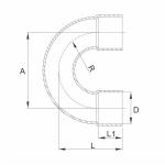 U Shape Refrigeration Pipe Fittings 180 Degree Elbow CE For Plumbing