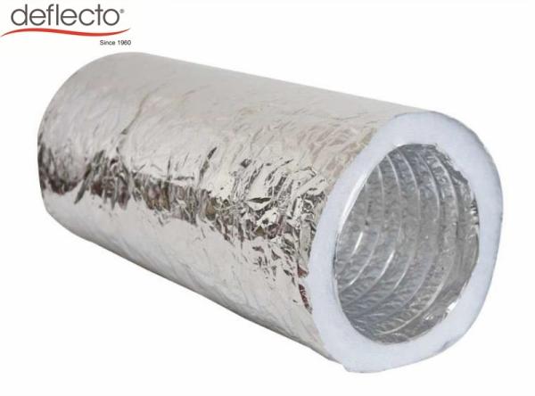 Silenced Insulated Flexible Air Duct Hose 100mm - 300mm Diameter For Air