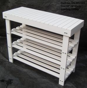 Wholesale Wood 2-tier Shoe Bench with OEM Orders Accepted from china suppliers