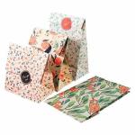 CMYK Color Gift Eco Friendly Materials With Round Stickers Cardboard Storage