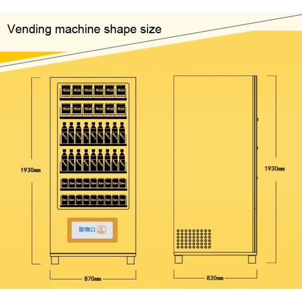 270 Capacity Snack And Drink Smart Vending Machines Support E - Wallet