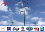 Round Hot Dip Galvanized Steel Utility Pole , 6M - 12M Metal Lighting Poles
