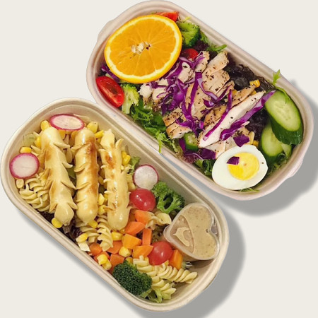 Food Safe 850ml Pulp Lunch Box Compostable Take Out Containers In Restaurante